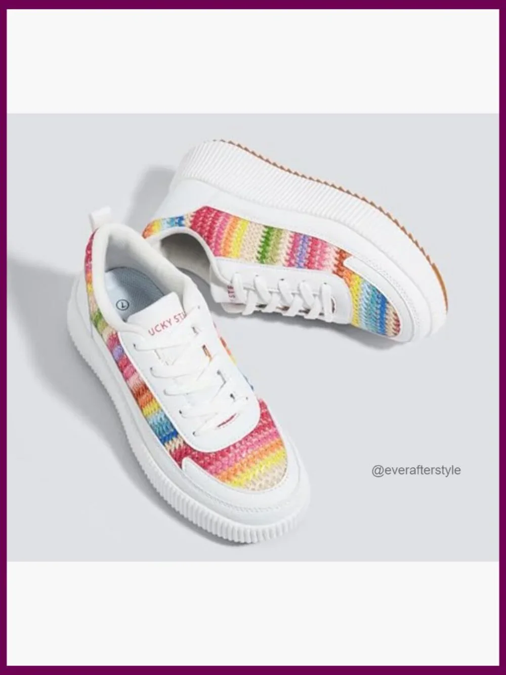 Platform Sneakers Rhinestone Fashion Chunky Casual Sparkly Retro Braided